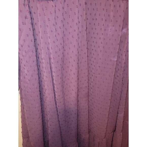 Torrid Tea Length Clip Dot Open Back A-Line Purple Dress Size 3 (22-24) Re$89.90 - Picture 5 of 8
